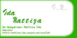 ida mattiza business card